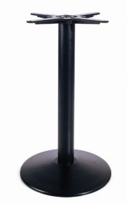 Cast iron round dome table base in black powder coating