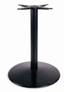 Cast iron round dome table base in black powder coating
