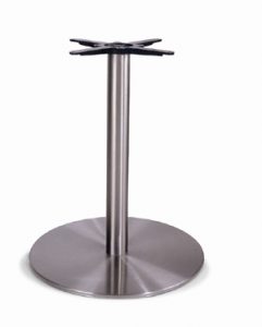 Round profile stainless steel table base