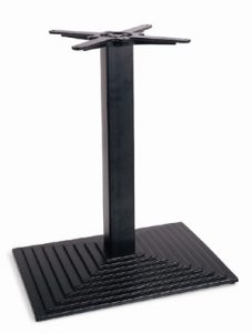 Cast iron rectangle step table base in black powder coating