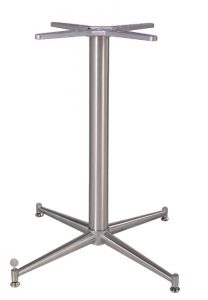 Four leg stainless steel table base with turnkey