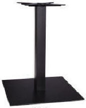 Cast iron square profile table base in black powder coating