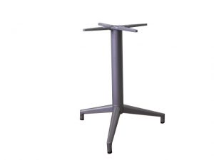 Three leg aluminum table base in dark grey