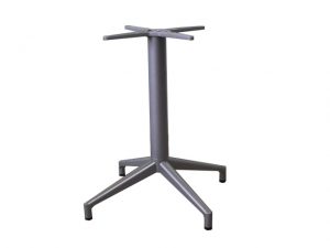 Four leg aluminum table base in dark grey