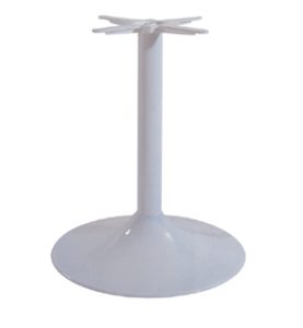 Round trumpet table base in cream