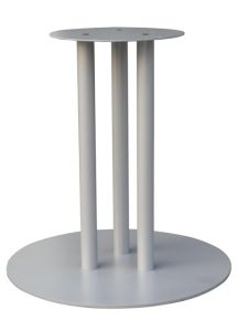 Mild steel large round table base in silver powder coating