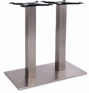 Ref:6033-Stainless steel rectangle twin pedistal table base - ISSL ...